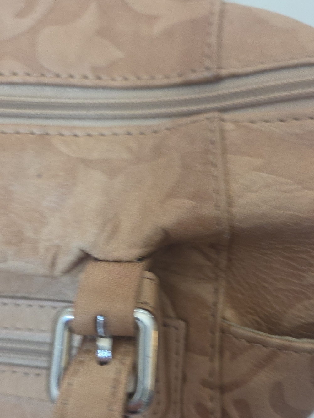 Valentina Tan Leather Tooled Shoulder Bag/Tote 🧡🩶 - Picture 15 of 15